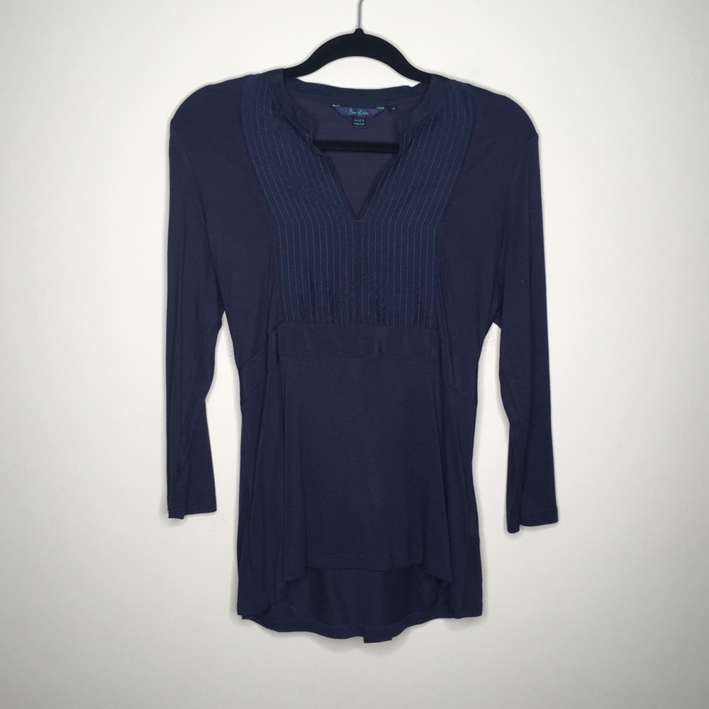 Boden Women's Long Sleeve Top in Deep Navy Blue